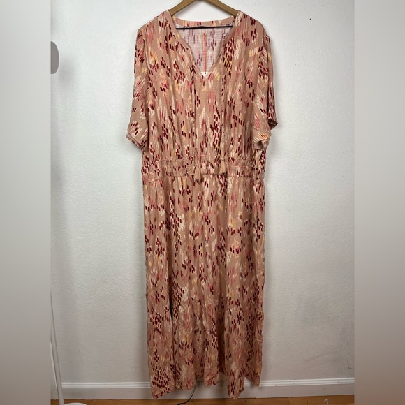 Knox Rose Dresses & Skirts - Knox Rose Women's Boho Hippy Flowy Rayon Midi Dress Large Pink Shade plus sz 3x